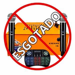 Aparelho laranja com 2 Microfones